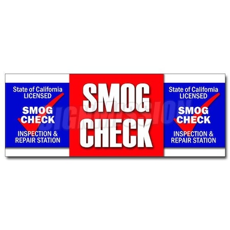 SMOG CHECK DECAL Sticker Auto Automotive Pollution Car Inspection